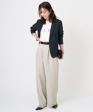 F1DGD34230 MK MICHEL KLEIN(小さいサイズ)(メゾン ドゥ サンク) 【小さいサイズ】ドライタッチストレッチ テーラードジャケット/イージーケア/洗濯機で洗える グレージュ