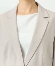 F1DGD34230 MK MICHEL KLEIN(小さいサイズ)(メゾン ドゥ サンク) 【小さいサイズ】ドライタッチストレッチ テーラードジャケット/イージーケア/洗濯機で洗える グレージュ