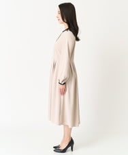 F1EFA10230 MK MICHEL KLEIN(小さいサイズ)(メゾン ドゥ サンク) 【小さいサイズ】配色デザインワンピース/洗える ベージュ