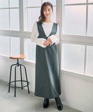 F1FAD41140 MK MICHEL KLEIN(小さいサイズ)(メゾン ドゥ サンク) 【小さいサイズ】フェザー切替えコンパクトリブニット/洗える ライトイエロー