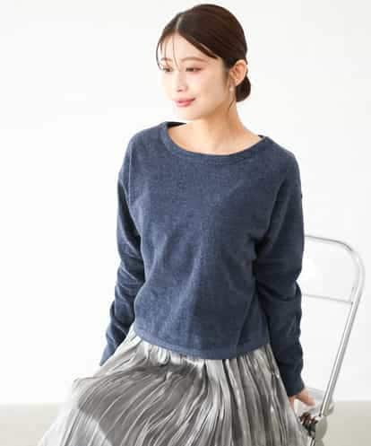 F1FAG45120 MK MICHEL KLEIN(小さいサイズ) 【小さいサイズ】[洗える]モールヤーンボートネックニット