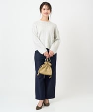 F1FBD52160 MK MICHEL KLEIN(小さいサイズ)(メゾン ドゥ サンク) 【小さいサイズ】スパンコールラメ入りニット/洗える ピンク