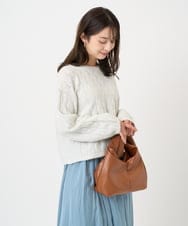 F1FBD52160 MK MICHEL KLEIN(小さいサイズ)(メゾン ドゥ サンク) 【小さいサイズ】スパンコールラメ入りニット/洗える ピンク