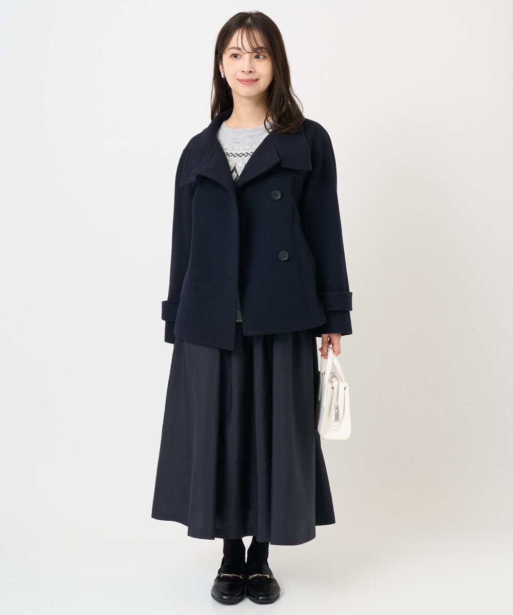 F1FBD54160 MK MICHEL KLEIN(小さいサイズ)(メゾン ドゥ サンク) 【小さいサイズ】ノルディック柄ニット/洗える アイボリー