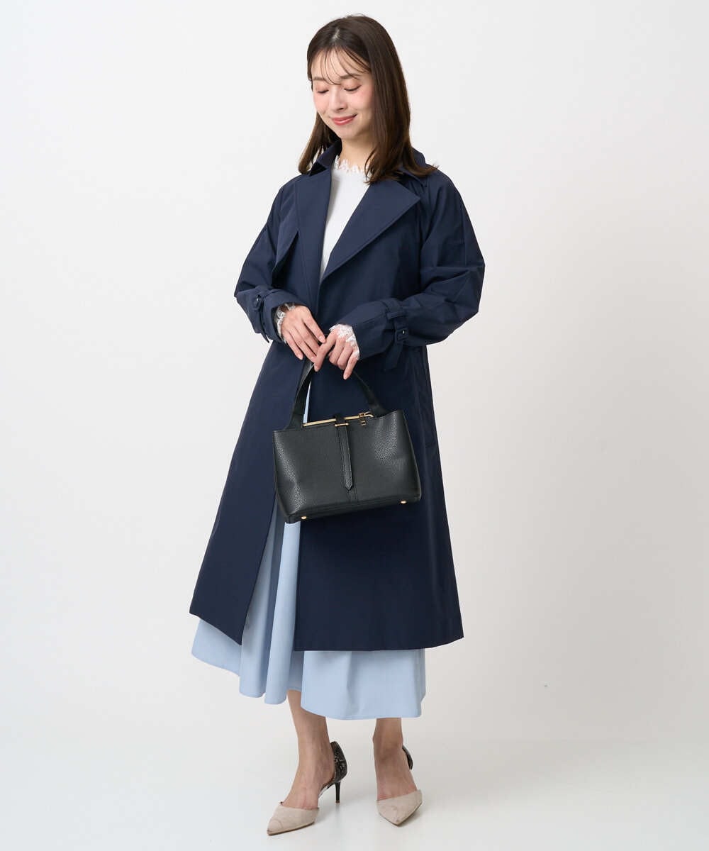 F1FDD11140 MK MICHEL KLEIN(小さいサイズ)(メゾン ドゥ サンク) 【小さいサイズ】レースデザインコンパクトニット/洗える ライトグレー