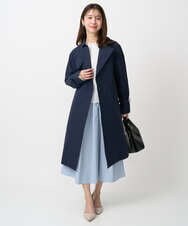 F1FDD11140 MK MICHEL KLEIN(小さいサイズ)(メゾン ドゥ サンク) 【小さいサイズ】レースデザインコンパクトニット/洗える ライトグレー