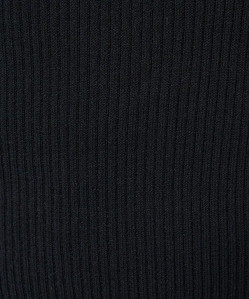 F1FGA44070 MK MICHEL KLEIN(小さいサイズ)(メゾン ドゥ サンク) 【小さいサイズ】スクエアネックリブニットタンクトップ/UVカット/洗える ボーダー