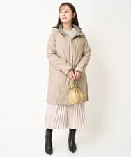 F1HAA49170 MK MICHEL KLEIN(小さいサイズ)(メゾン ドゥ サンク) 【小さいサイズ】レザーライクプリーツスカート/洗える ベージュ