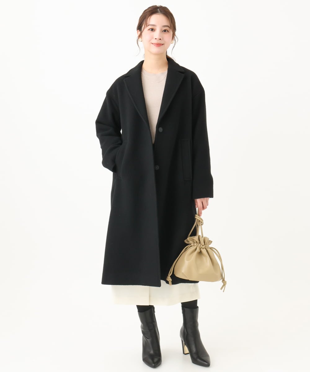 F1HAA52170 MK MICHEL KLEIN(小さいサイズ)(メゾン ドゥ サンク) 【小さいサイズ】ウールライクカーゴスカート/洗える アイボリー