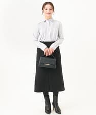 F1HAA52170 MK MICHEL KLEIN(小さいサイズ)(メゾン ドゥ サンク) 【小さいサイズ】ウールライクカーゴスカート/洗える アイボリー