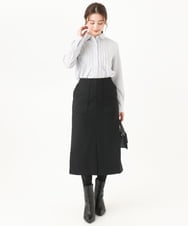 F1HAA52170 MK MICHEL KLEIN(小さいサイズ)(メゾン ドゥ サンク) 【小さいサイズ】ウールライクカーゴスカート/洗える アイボリー