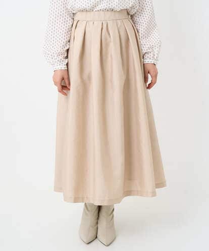 F1HBD57170  【小さいサイズ】ヴィンテージ加工タックギャザースカート/洗える
