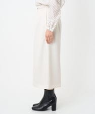 F1HBD58170 MK MICHEL KLEIN(小さいサイズ)(メゾン ドゥ サンク) 【小さいサイズ】ループネップツイードIラインスカート/洗える アイボリー