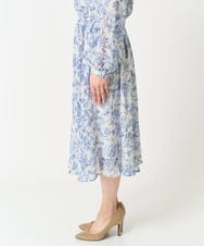 F1HFA07140 MK MICHEL KLEIN(小さいサイズ)(メゾン ドゥ サンク) 【小さいサイズ】花柄シフォンスカート/丈の長さが選べる/洗える/セットアップ対応 アイボリー