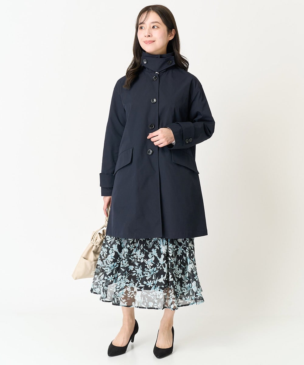 F1HFA07140 MK MICHEL KLEIN(小さいサイズ)(メゾン ドゥ サンク) 【小さいサイズ】花柄シフォンスカート/丈の長さが選べる/洗える/セットアップ対応 アイボリー