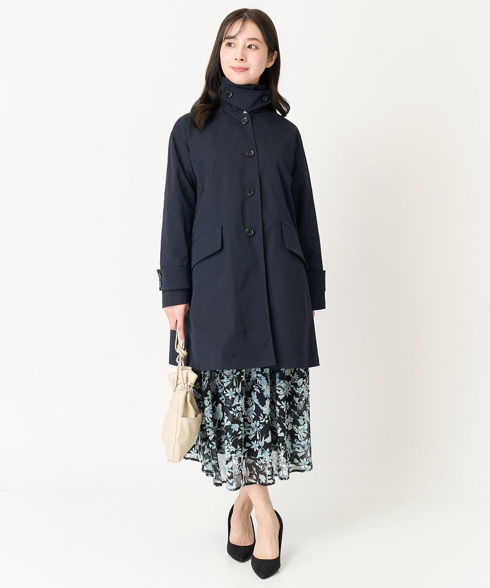 F1HFA07140 MK MICHEL KLEIN(小さいサイズ)(メゾン ドゥ サンク) 【小さいサイズ】花柄シフォンスカート/丈の長さが選べる/洗える/セットアップ対応 アイボリー