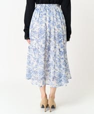 F1HFA07140 MK MICHEL KLEIN(小さいサイズ)(メゾン ドゥ サンク) 【小さいサイズ】花柄シフォンスカート/丈の長さが選べる/洗える/セットアップ対応 アイボリー
