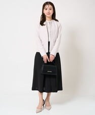 F1HFA27160 MK MICHEL KLEIN(小さいサイズ)(メゾン ドゥ サンク) 【小さいサイズ】タックフレアースカート/洗える ライトブルー