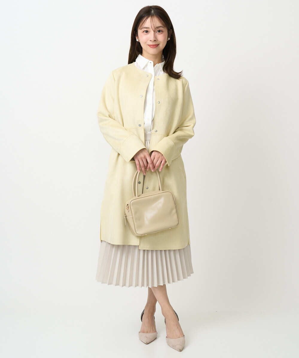 F1HFD15180 MK MICHEL KLEIN(小さいサイズ)(メゾン ドゥ サンク) 【小さいサイズ】プリーツデザインスカート/洗える ベージュ