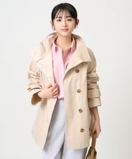 F1JFD28270 MK MICHEL KLEIN(小さいサイズ)(メゾン ドゥ サンク) 【小さいサイズ】テントライン ツイルコート/洗える ベージュ