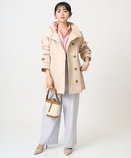 F1JFD28270 MK MICHEL KLEIN(小さいサイズ)(メゾン ドゥ サンク) 【小さいサイズ】テントライン ツイルコート/洗える ベージュ