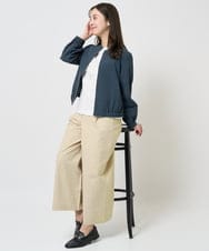 F1JGA35230 MK MICHEL KLEIN(小さいサイズ)(メゾン ドゥ サンク) 【小さいサイズ】ポコポコノーカラーブルゾン/洗える ラベンダー