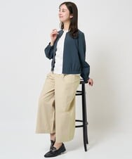 F1JGA35230 MK MICHEL KLEIN(小さいサイズ)(メゾン ドゥ サンク) 【小さいサイズ】ポコポコノーカラーブルゾン/洗える ラベンダー