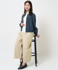 F1JGA35230 MK MICHEL KLEIN(小さいサイズ)(メゾン ドゥ サンク) 【小さいサイズ】ポコポコノーカラーブルゾン/洗える ラベンダー