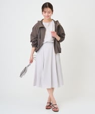 F1JGD47230 MK MICHEL KLEIN(小さいサイズ)(メゾン ドゥ サンク) 【小さいサイズ】[洗える]フーデットライトブルゾン ブラウン