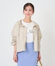 F1JGD47230 MK MICHEL KLEIN(小さいサイズ)(メゾン ドゥ サンク) 【小さいサイズ】[洗える]フーデットライトブルゾン ブラウン