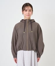 F1JGD47230 MK MICHEL KLEIN(小さいサイズ)(メゾン ドゥ サンク) 【小さいサイズ】[洗える]フーデットライトブルゾン ブラウン