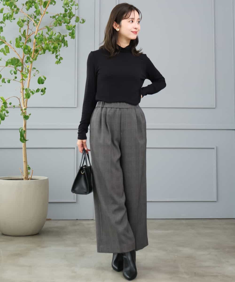 F1KAG35100 MK MICHEL KLEIN(小さいサイズ)(メゾン ドゥ サンク) 【小さいサイズ】[洗える]ハイネックカットソー ホワイト