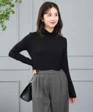 F1KAG35100 MK MICHEL KLEIN(小さいサイズ)(メゾン ドゥ サンク) 【小さいサイズ】[洗える]ハイネックカットソー ブラック