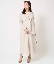 F1KFA21110 MK MICHEL KLEIN(小さいサイズ)(メゾン ドゥ サンク) 【小さいサイズ】ポコポコシアーカットソー/洗える ライトイエロー