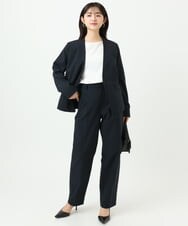 F1KGD33090 MK MICHEL KLEIN(小さいサイズ)(メゾン ドゥ サンク) 【小さいサイズ】シルケットフライス半袖カットソー/洗える ホワイト