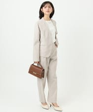 F1KGD33090 MK MICHEL KLEIN(小さいサイズ)(メゾン ドゥ サンク) 【小さいサイズ】シルケットフライス半袖カットソー/洗える ホワイト
