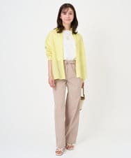 F1KGD33090 MK MICHEL KLEIN(小さいサイズ)(メゾン ドゥ サンク) 【小さいサイズ】シルケットフライス半袖カットソー/洗える ホワイト