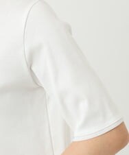 F1KGD33090 MK MICHEL KLEIN(小さいサイズ)(メゾン ドゥ サンク) 【小さいサイズ】シルケットフライス半袖カットソー/洗える ホワイト