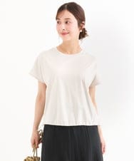F1KGD62090 MK MICHEL KLEIN(小さいサイズ)(メゾン ドゥ サンク) 【小さいサイズ】[接触冷感/洗える]裾ドロストデザインカットソー グレージュ