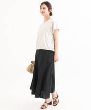F1KGD62090 MK MICHEL KLEIN(小さいサイズ)(メゾン ドゥ サンク) 【小さいサイズ】[接触冷感/洗える]裾ドロストデザインカットソー グレージュ