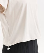 F1KGD62090 MK MICHEL KLEIN(小さいサイズ)(メゾン ドゥ サンク) 【小さいサイズ】[接触冷感/洗える]裾ドロストデザインカットソー グレージュ