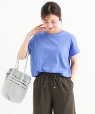 F1KGD62090 MK MICHEL KLEIN(小さいサイズ)(メゾン ドゥ サンク) 【小さいサイズ】[接触冷感/洗える]裾ドロストデザインカットソー グレージュ