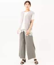 F1KJD21110 MK MICHEL KLEIN(小さいサイズ)(メゾン ドゥ サンク) 【小さいサイズ】[洗える]イレヘムレースデザインカットソー アイボリー