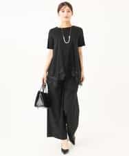 F1KJD21110 MK MICHEL KLEIN(小さいサイズ)(メゾン ドゥ サンク) 【小さいサイズ】[洗える]イレヘムレースデザインカットソー アイボリー