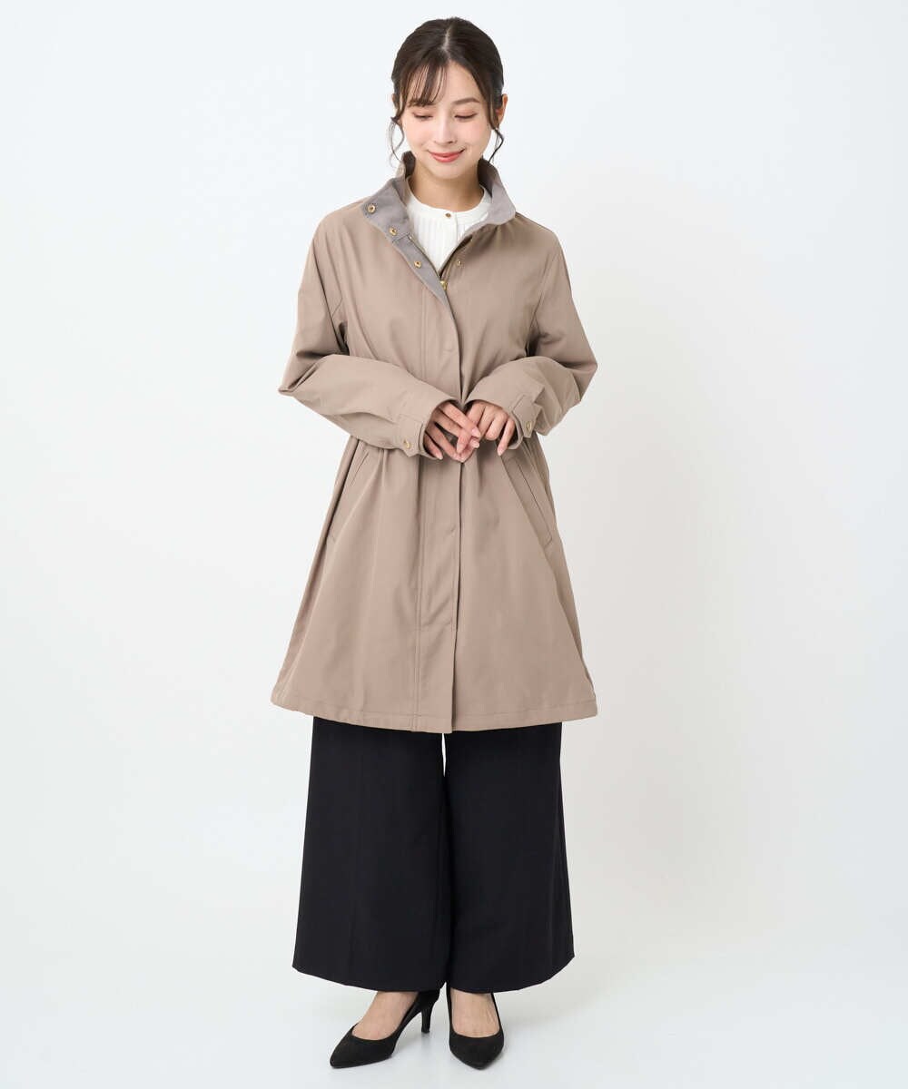 F1LAD45160 MK MICHEL KLEIN(小さいサイズ)(メゾン ドゥ サンク) 【小さいサイズ】ストレートワイドシルエットパンツ（無地・チェック）/洗える グレー（チェック）