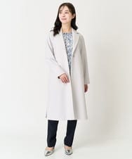 F1LFA10140 MK MICHEL KLEIN(小さいサイズ)(メゾン ドゥ サンク) 【小さいサイズ】ベーシックテーパードパンツ/制菌加工/洗える/セットアップ対応 ネイビー