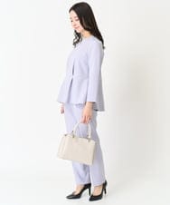 F1LFA10140 MK MICHEL KLEIN(小さいサイズ)(メゾン ドゥ サンク) 【小さいサイズ】ベーシックテーパードパンツ/制菌加工/洗える/セットアップ対応 ネイビー