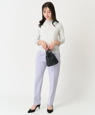 F1LFA10140 MK MICHEL KLEIN(小さいサイズ)(メゾン ドゥ サンク) 【小さいサイズ】ベーシックテーパードパンツ/制菌加工/洗える/セットアップ対応 ネイビー