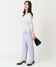 F1LFA10140 MK MICHEL KLEIN(小さいサイズ)(メゾン ドゥ サンク) 【小さいサイズ】ベーシックテーパードパンツ/制菌加工/洗える/セットアップ対応 ネイビー