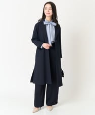 F1LFA24160 MK MICHEL KLEIN(小さいサイズ)(メゾン ドゥ サンク) 【小さいサイズ】ハイウエストワイドパンツ/撥水加工/洗える/セットアップ対応 ライトグレー